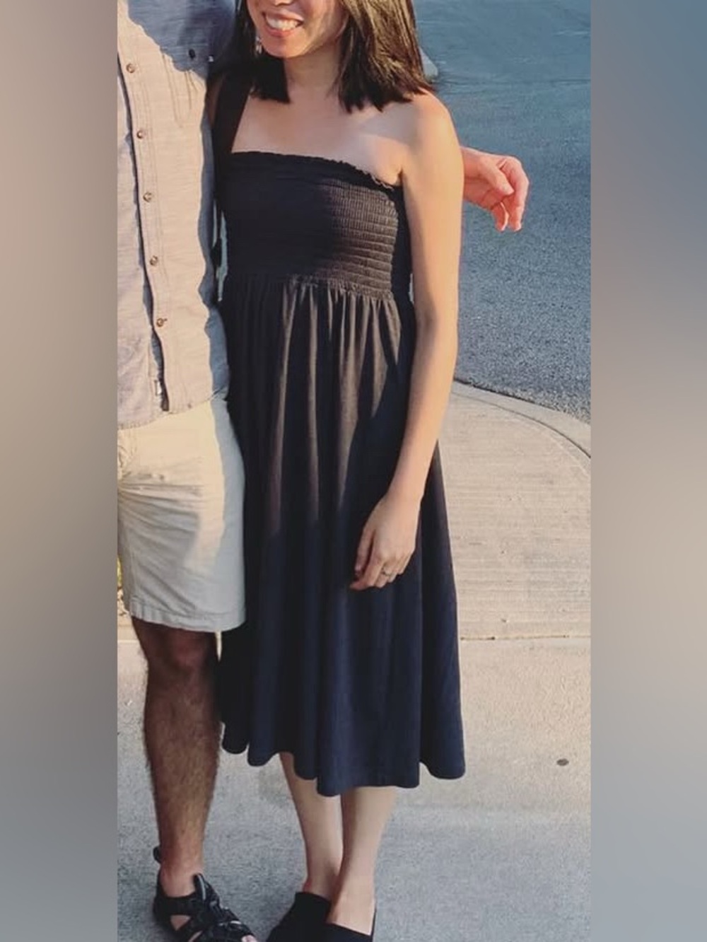 EUC UpWest Strapless Grey Dress (XS)